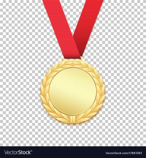 gold medal isolated  transparent background vector image