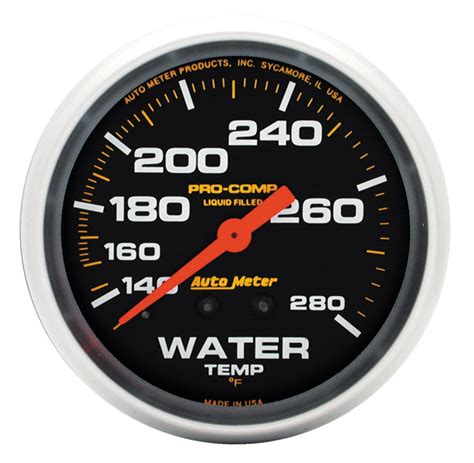 pro comp   liquid filled water temp gauge   ft pegasus auto racing supplies