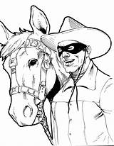 Lone Ranger Coloring Clipart Clip Pages Popular High Clipground sketch template