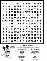 Word Disney Search Puzzles Puzzle Printable Kids Pages Kiddo Coloring Shelter Mickey Games Words Searches Activity Crossword Bestcoloringpagesforkids Cartoon Halloween sketch template