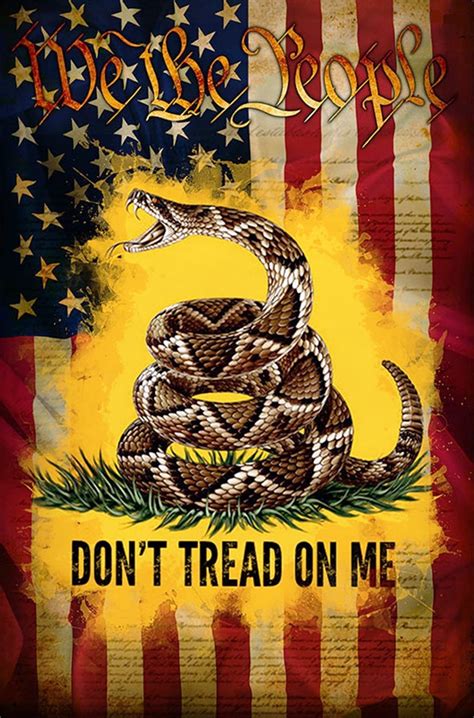 people dont tread   gadsden american flag sublimated double sided deluxe garden flag
