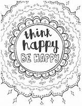 Coloring Happy Think Subject sketch template