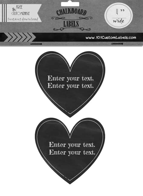 custom heart labels