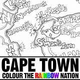 Peninsula Coloring Cape Town Pages Colouring Map Colour Nation Rainbow Mandela Nelson Pearl Designlooter Illustrated Getdrawings Getcolorings 1000px 24kb 1000 sketch template