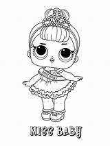 Lol Print Coloring Pages Color Dolls Surprise Printable Baby Colouring Miss Sheets Girls Kids Book Girl Choose Board sketch template