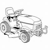 Lawnmower Lawn Drawing Tractor Zero Turn Garden Getdrawings sketch template