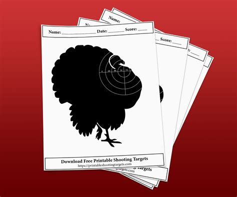 printable turkey target real size printablee