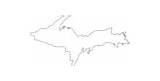 Upper Peninsula Michigan Outline Clip Clker sketch template