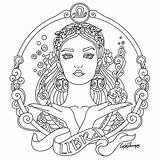 Libra Astrology Signo sketch template