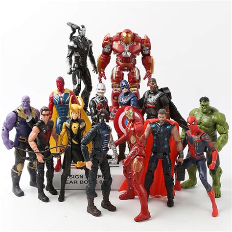 14pcs set marvel avengers infinity war thanos iron man captain america thor hulkbuster spiderman