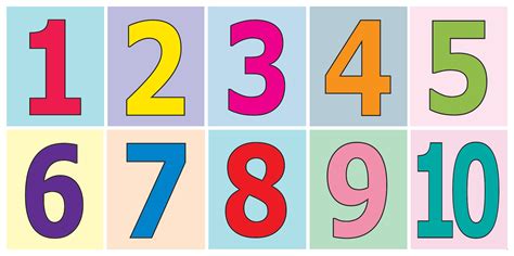 printable colored numbers   large numeral printables