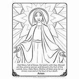 Coloring Pages Mary Catholic Kids Assumption Hope Visit Feast sketch template