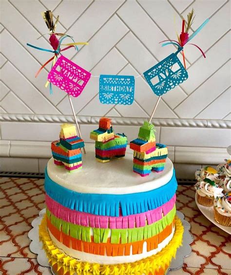 mini donkey pinata cake topper fiesta cake decoration fiesta