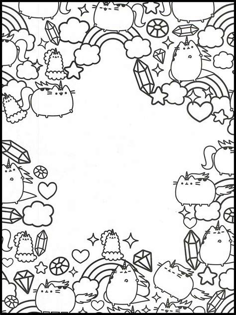 pusheen  printable coloring pages  kids pusheen coloring pages