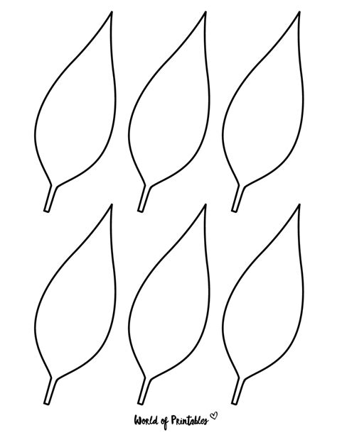 printable leaf templates outlines shapes  world  printables