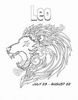 Leo Coloring Zodiac Sign Astrology Print Pages Star Adult Horoscope Color Astronomy Mandala Gift Designlooter Printable Novelty Choose Board Open sketch template