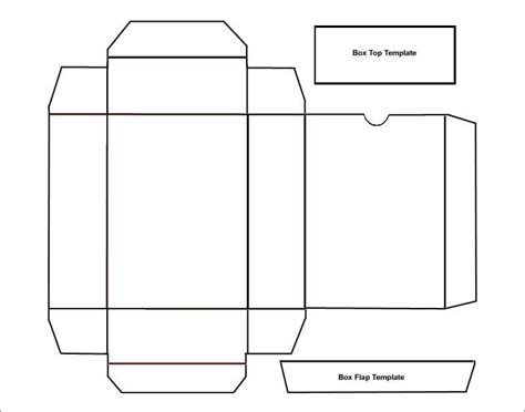 printable paper box templates printable  box templates