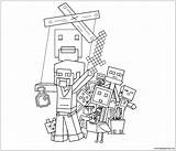 Minecraft Pages Coloring Color Print Printable sketch template