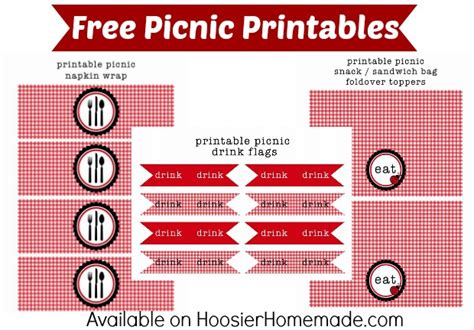 picnic cupcakes   picnic printables hoosier homemade