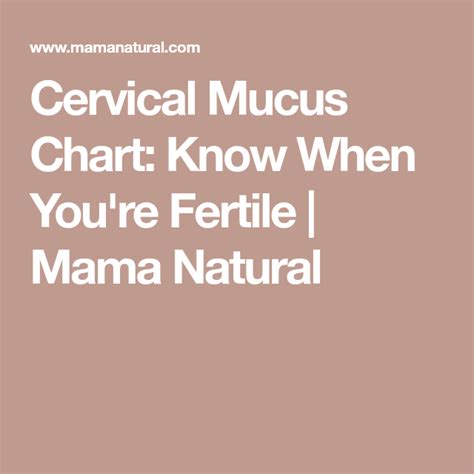 cervical mucus chart know when you re fertile with