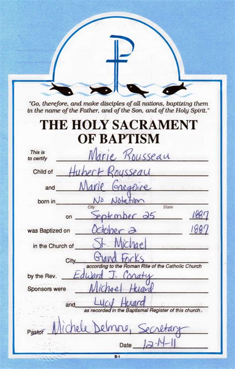 roman catholic baptism certificate template pics  baptism