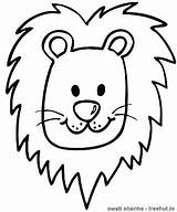 Lion Coloring Face Pages Head Template Sheet Printable Drawing Lions Faces Print Color Cartoon Treehut Worm African Set Mask Getcolorings sketch template