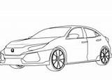 Honda Civic Coloring Type Pages sketch template