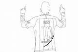 Messi sketch template