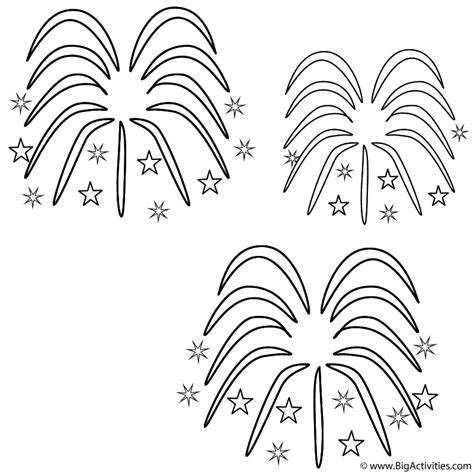fireworks coloring page independence day