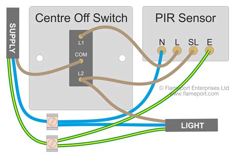 motion sensor wiring  switched override feature