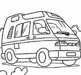 Camper Camioneta Caravane Caravana Colorare Compatto Compacte Compacta Disegni Acolore Coloringcrew Coloritou Coloreado sketch template
