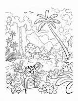 Coloring Rainforest Drawing Jungle Kids Animals Plants Jardim Para Colorir Encantado Desenhos Easy Draw Imprimir Desenho Drawings Painting Da Pintar sketch template