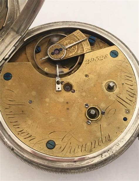 rare english lever centre seconds chronograph silver pocket watch for