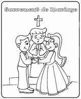 Sacrements Marriage Coloriages Coloring Pages Occasions Holidays Special Catholic Communion Sacrament Sacraments Printable sketch template