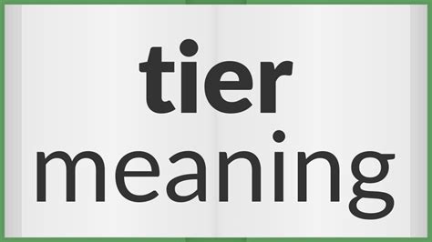 tier meaning  tier youtube