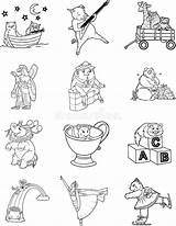 Characters Book Coloring Stock sketch template