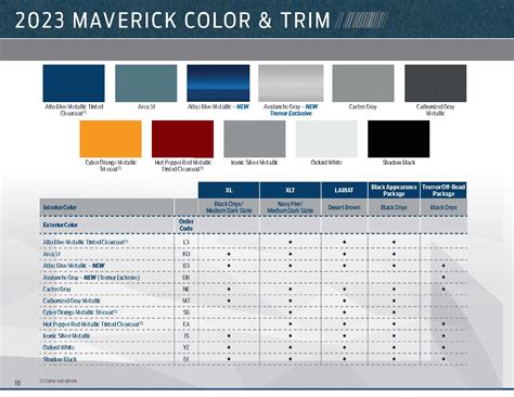 ford maverick color chart tanja weeks images   finder