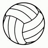 Volleyball Coloring Ball Pages Volley Printable Volleyballs Books Popular sketch template