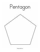 Pentagon Color Coloring Pentagons Shape Trace sketch template