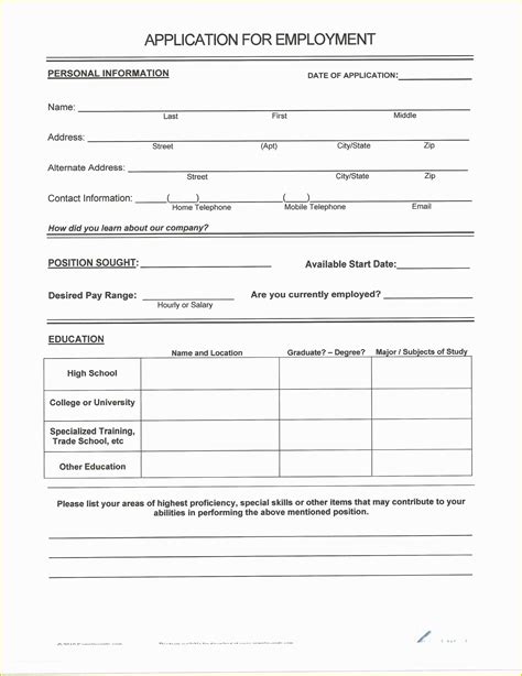 printable fill   blank resume templates  resume format