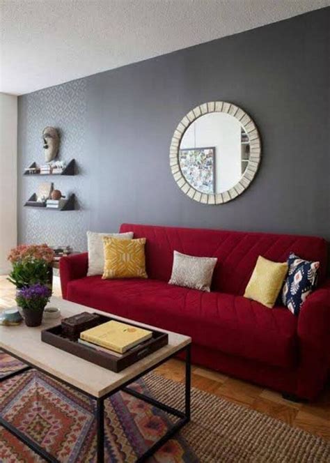 red living room ideas   vibrant atmosphere red sofa