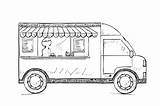 Truck Food Outline Drawings Creativemarket Trucks Sketch Blank Vector Draw Template Creative Market Cute sketch template