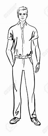 Outline Man Drawing Male Sketch Body Drawings Fashion Proportions Isolated Getdrawings Paintingvalley sketch template