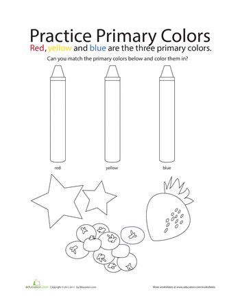 practice  primary colors colors primary colors  worksheets