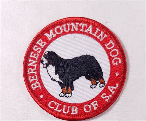 vintage dog club patch bermese mountain dog lover puppy pet patched denim jacket biker motorbike