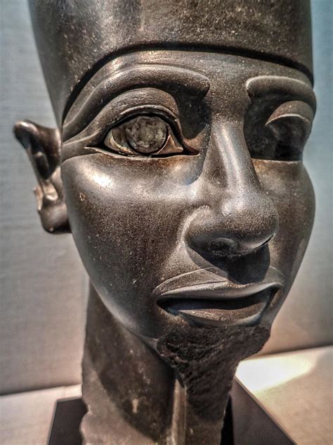 Closeup Of Funerary Portrait Of Pharaoh From Dynasty 5 Or