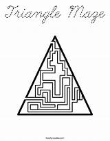 Coloring Maze Triangle Cursive Built California Usa sketch template