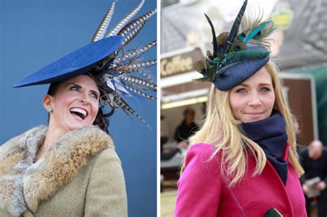 cheltenham races ladies day fashion is feathered furry and fearless