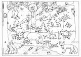 Waldes Malvorlagen Herbsttiere sketch template