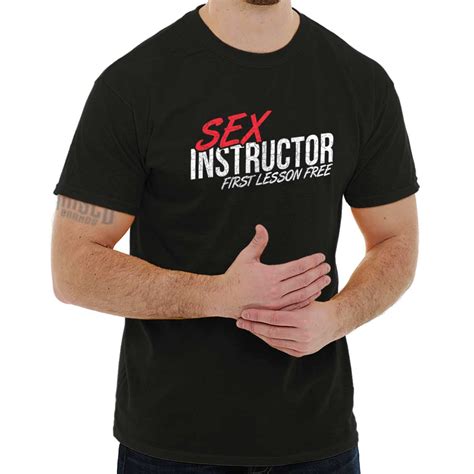 Sex Instructor Free Lessons Funny Pun Humor Mens T Shirts T Shirts Tees
